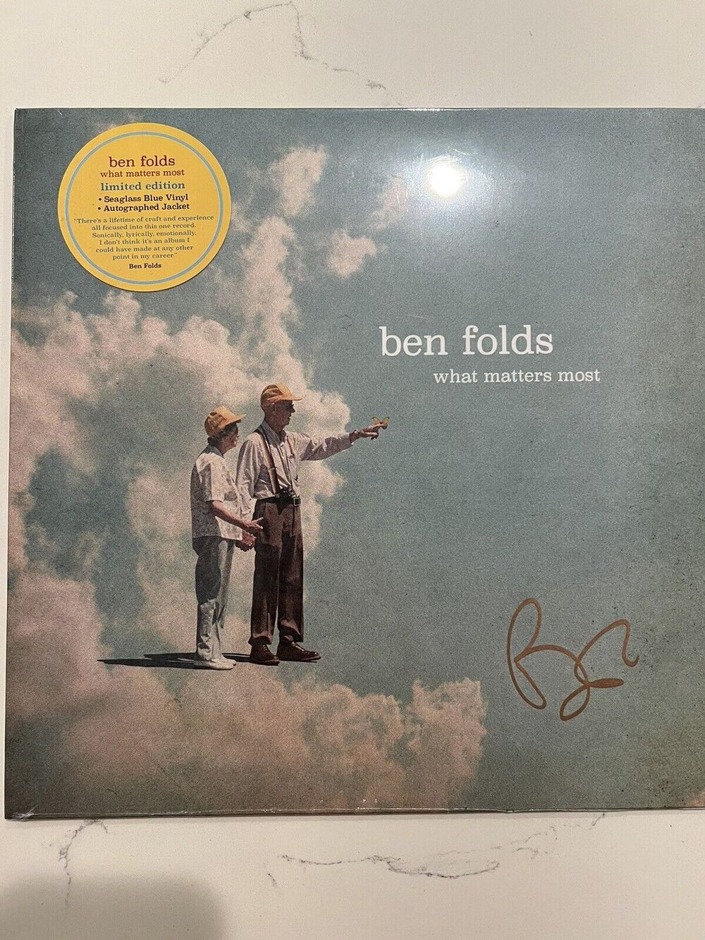 Ben Folds - What Matters Most Seaglass Blue Signed Vinyl /200 NEW SEALED